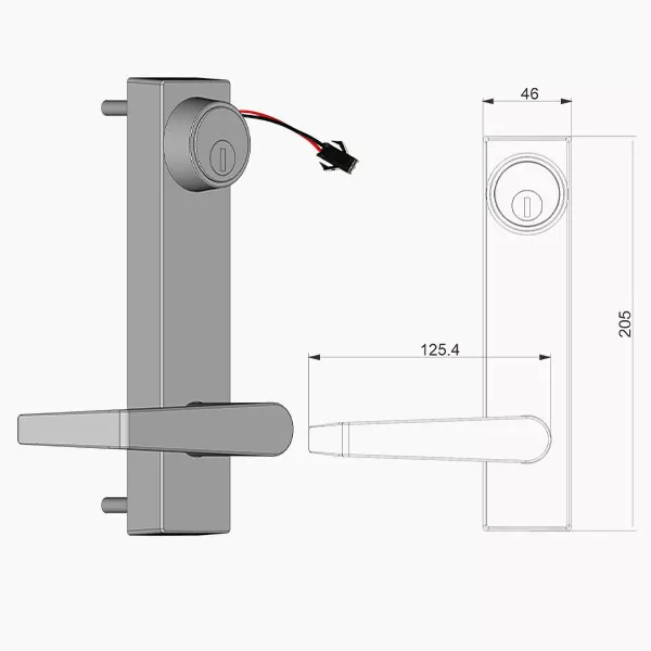 CMPA420-TD-EL/EU, Camax's electrified trim for exit devices